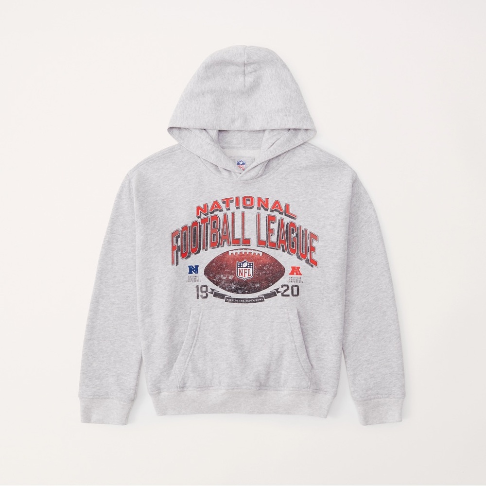 NFL Gray Hoodie with Red and Black Details BY ABERCROMBIE KIDS